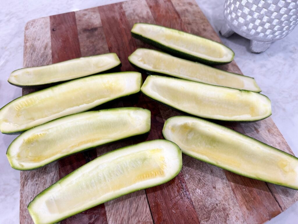 fresh zucchini prepared
