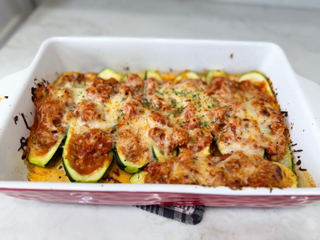 baked turkey zucchini boats