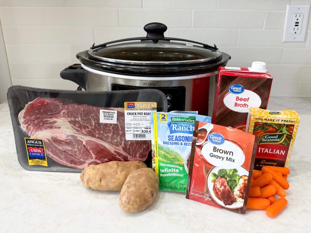 Ingredients for Pot Roast Slow Cooker
