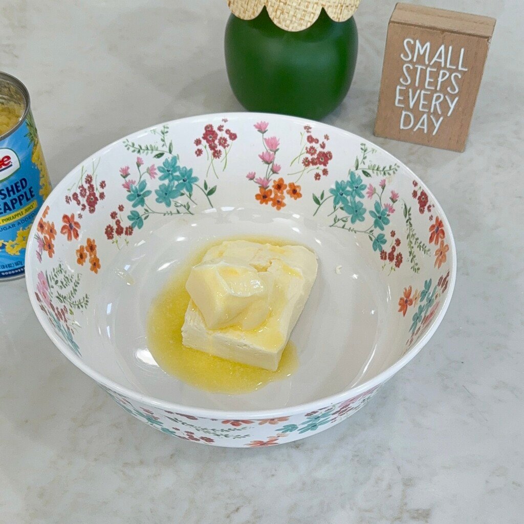 add cream cheese and butter to bowl