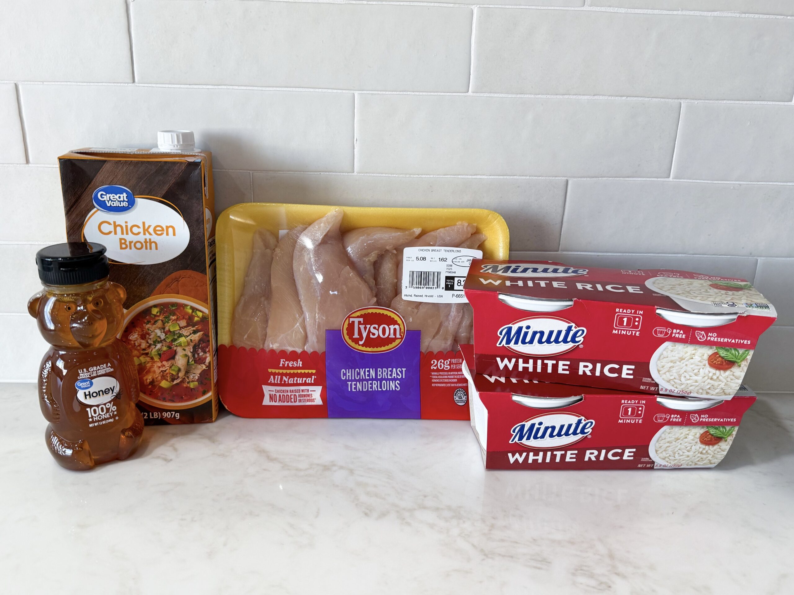 ingredients for honey garlic chicken