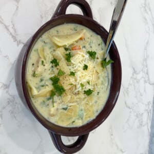 one pot white chicken lasagna soup