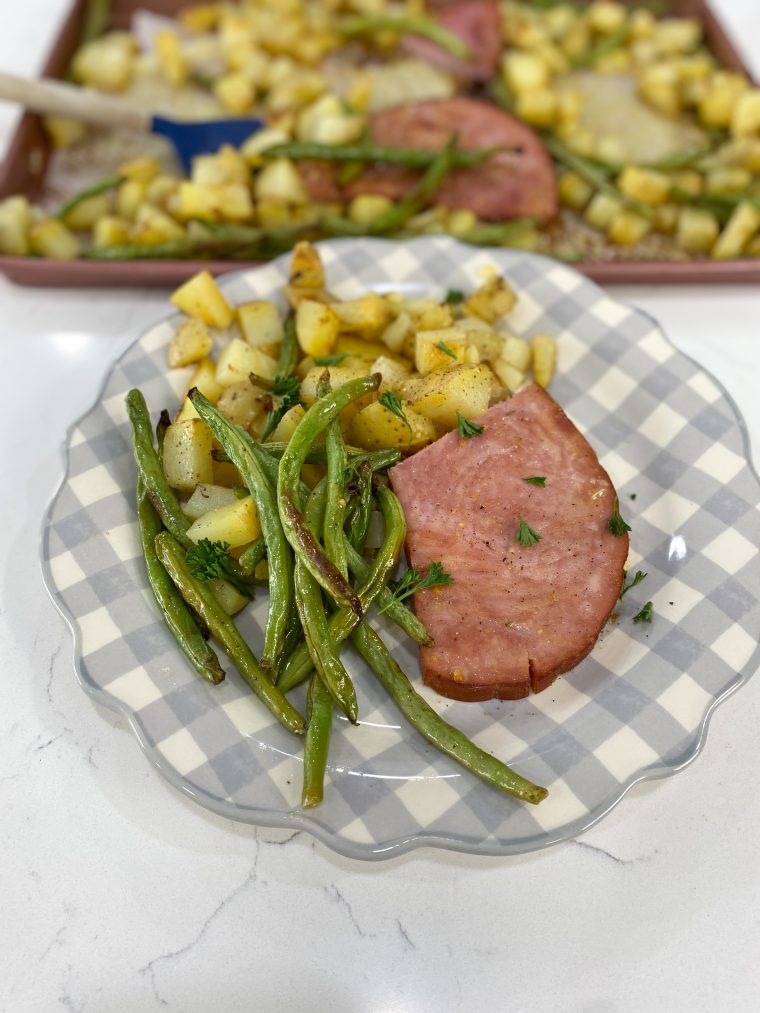 Sheet Pan Ham, Green Beans, and Potatoes - Julia Pacheco