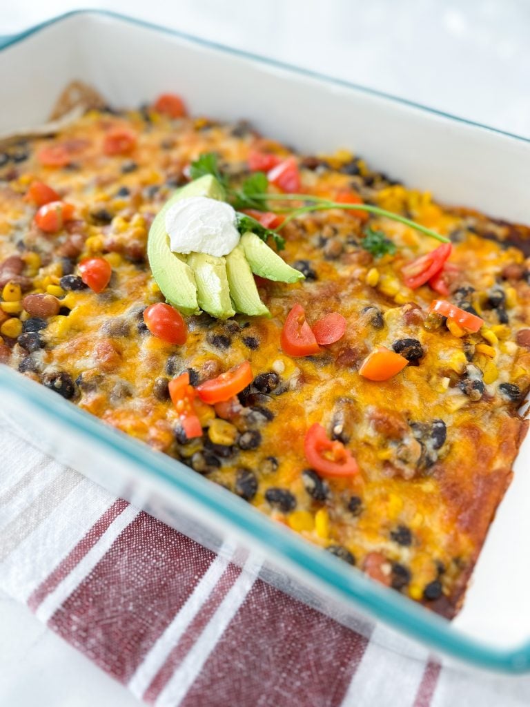 black bean enchilada casserole
