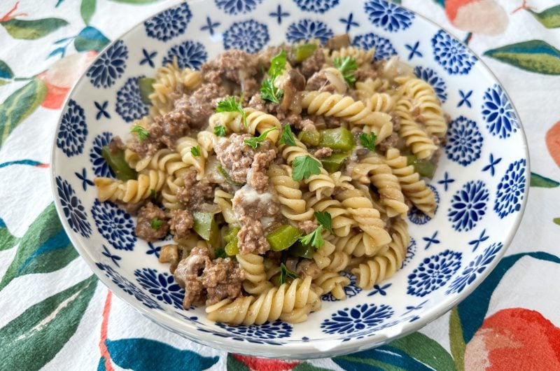 Philly Cheesesteak Pasta
