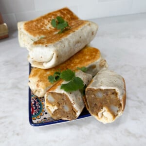 lentil and potato burritos