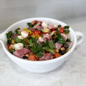 easy chickpea antipasto salad