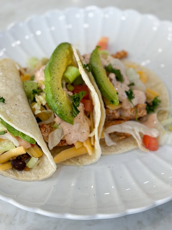 chicken taco wrap with creamy salsa ranch