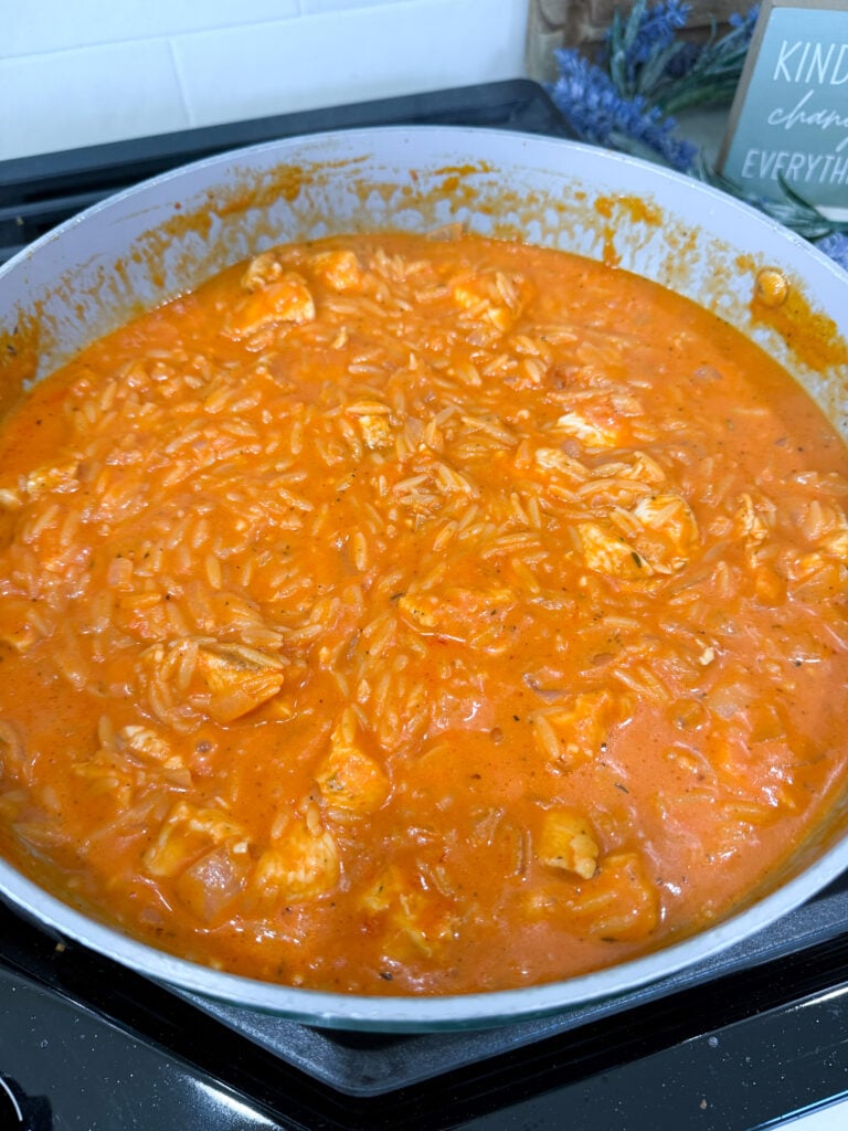 chicken and tomato orzo