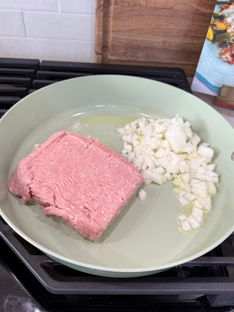 add turkey to the pan