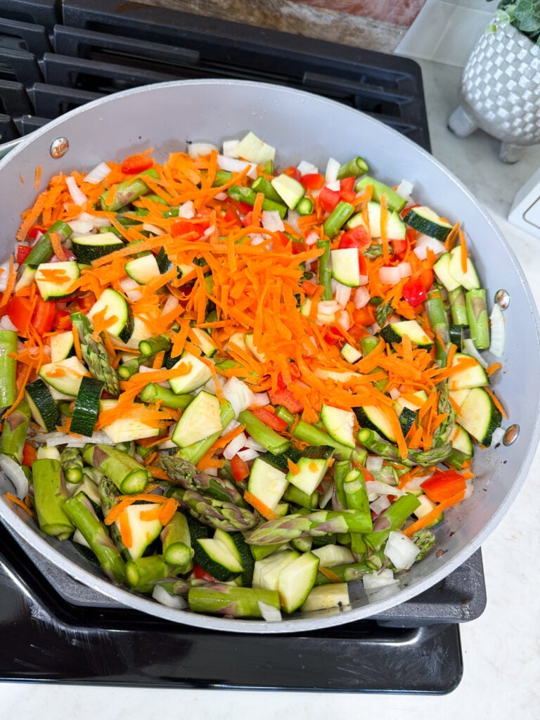 saute vegetables for beef stir fry