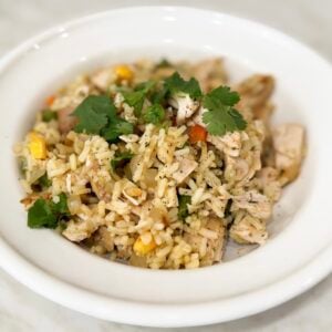 tiktick Chicken veggies and rice