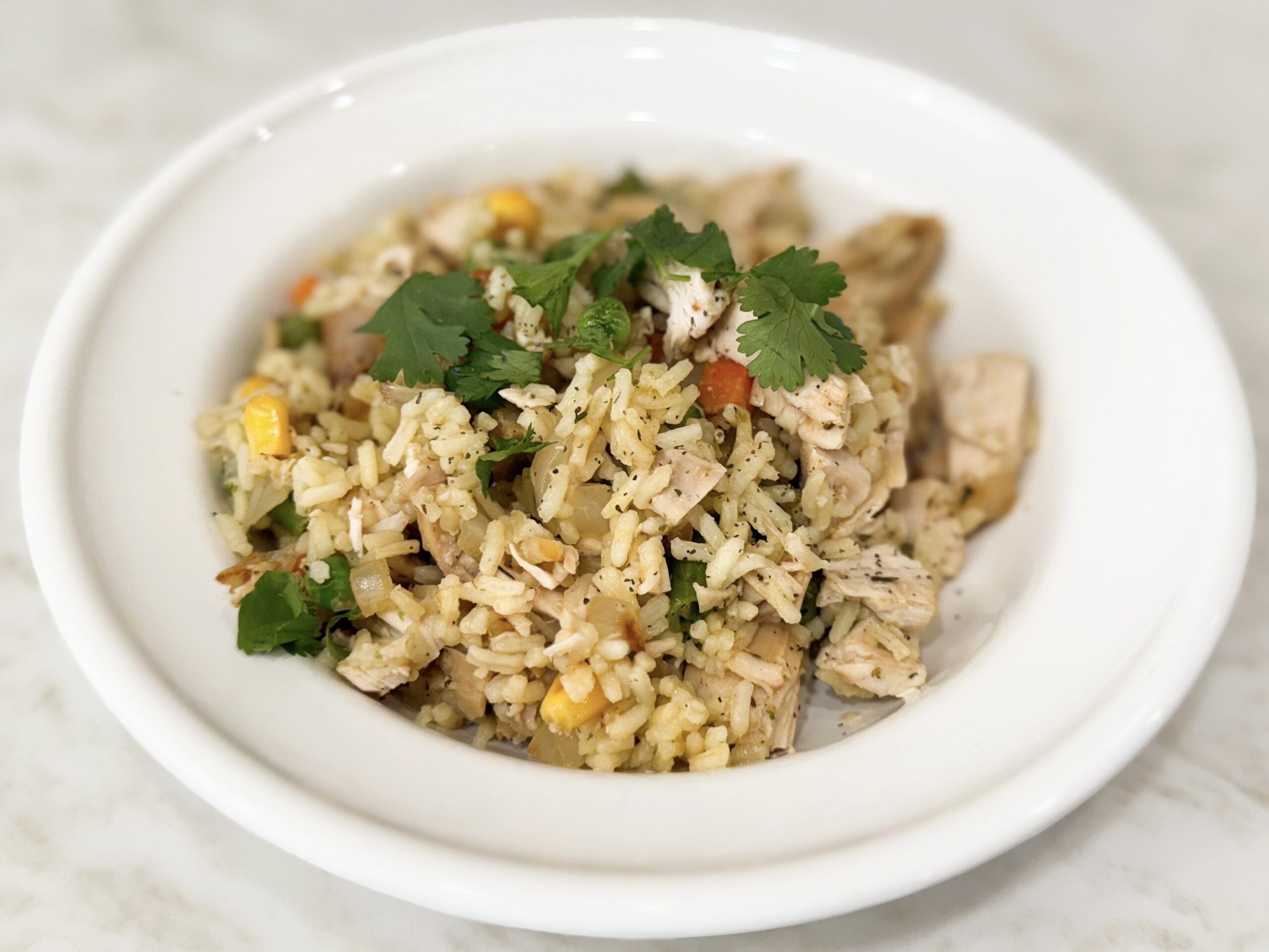 tiktick Chicken veggies and rice