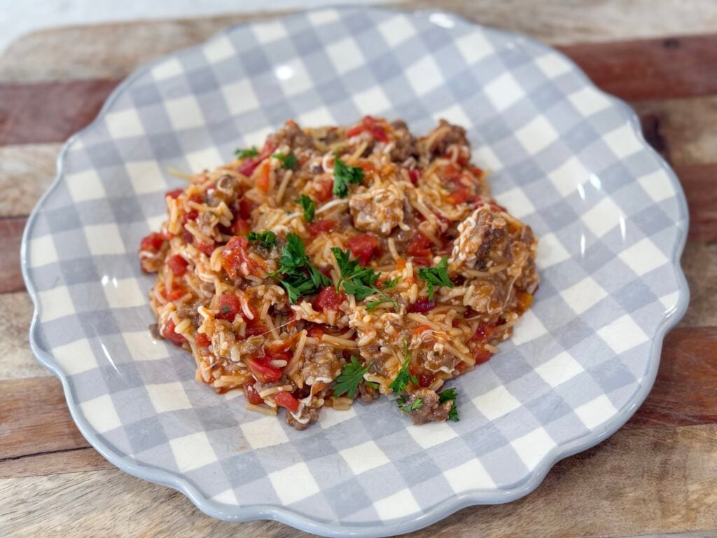 Simple Italian Sausage and Rice dinner