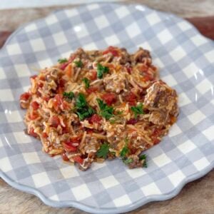 Simple Italian Sausage and Rice dinner