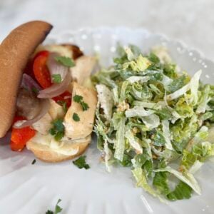 Easy Crockpot Chicken Philly Cheesesteak Sandwiches