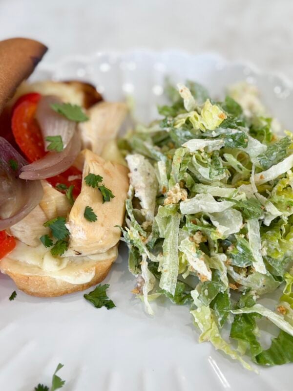 Easy Crockpot Chicken Philly Cheesesteak Sandwiches