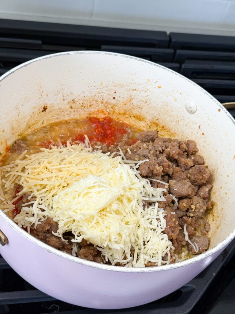 One pot Italian Sausage and Rice dinner