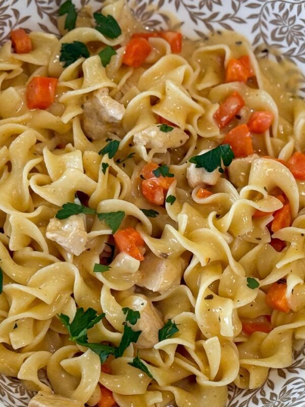 creamy chicken and egg noodles