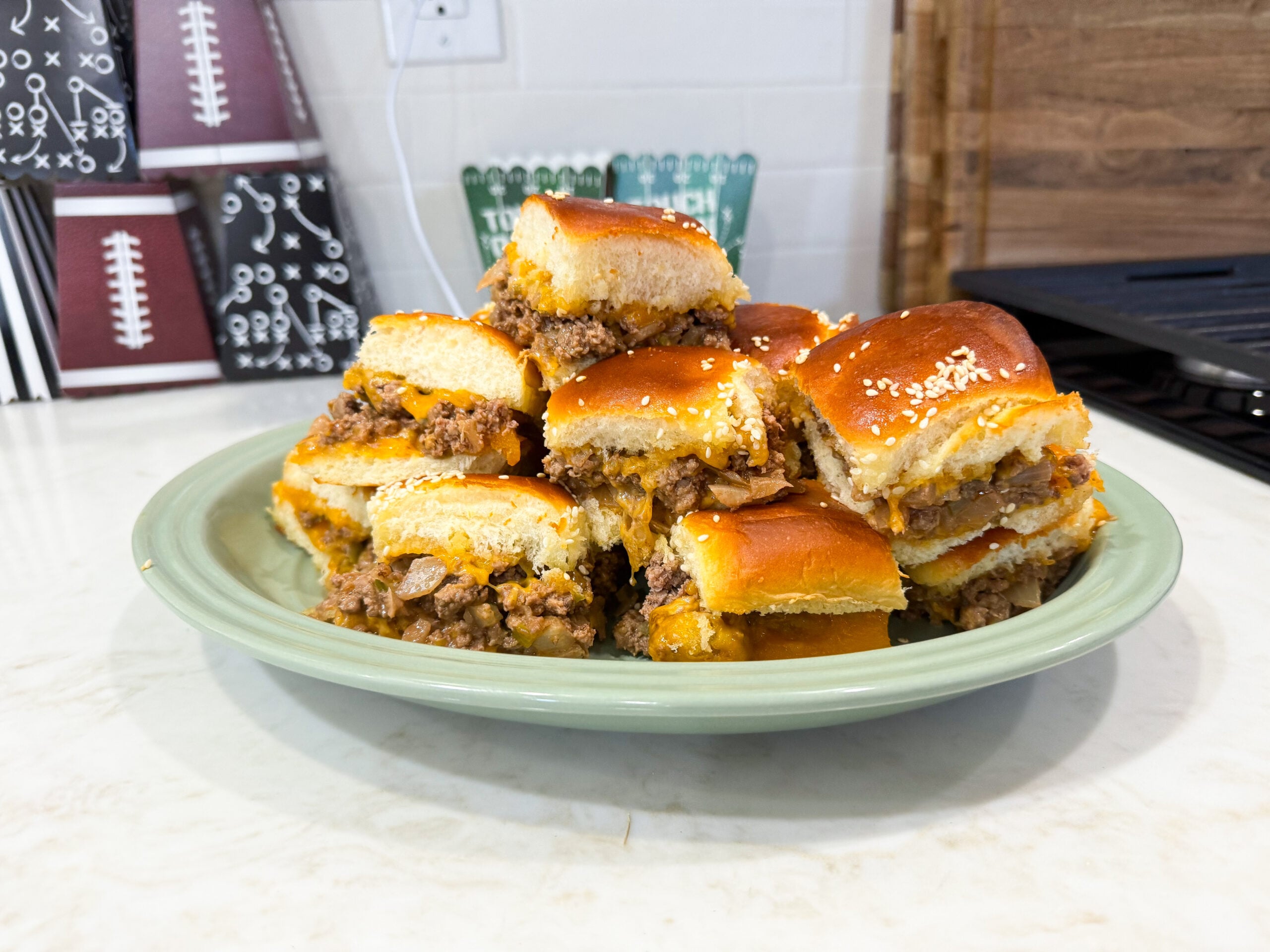 Hamburger Sliders on a plate