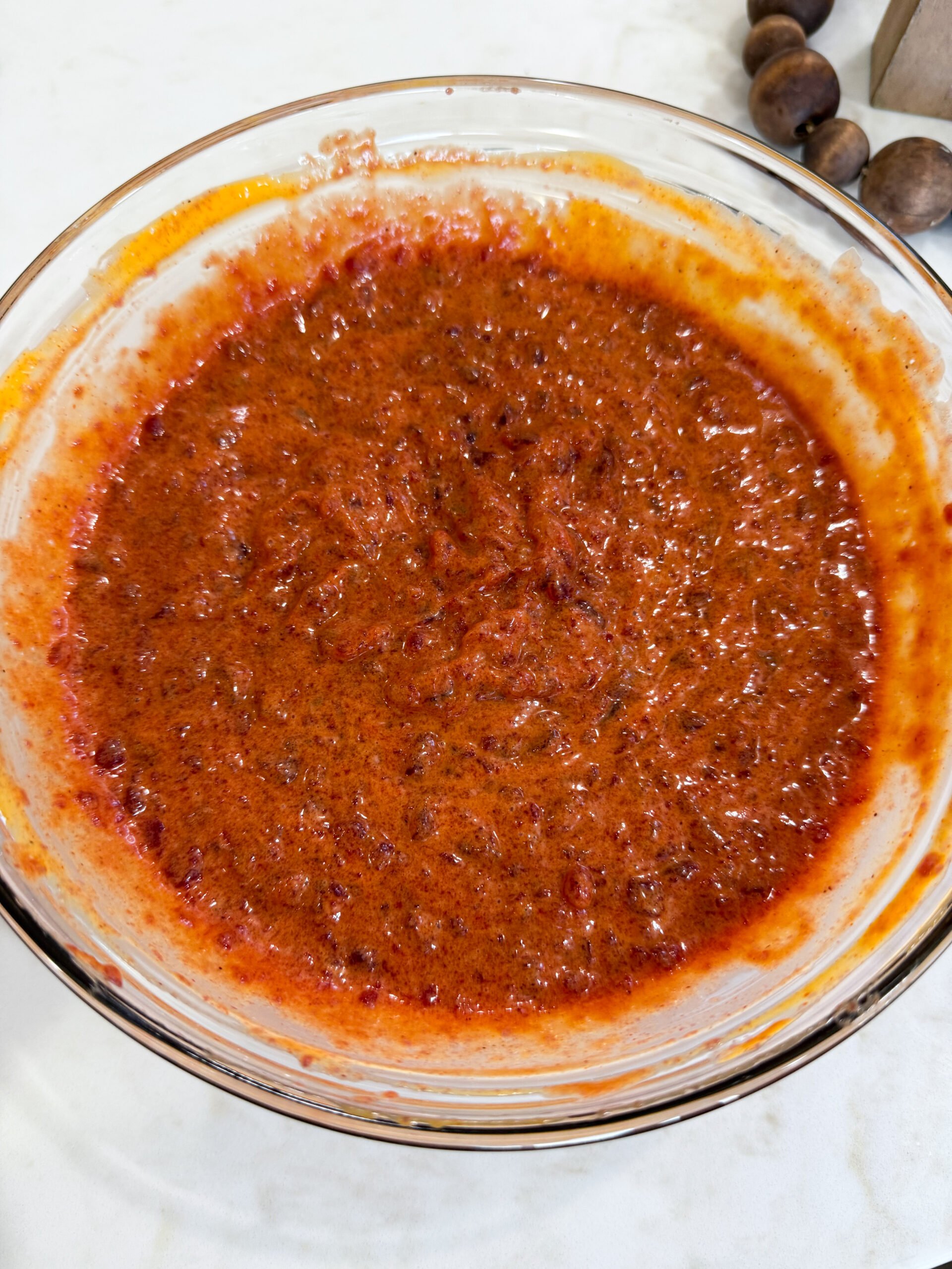 cranberry sauce mixed in a bowl