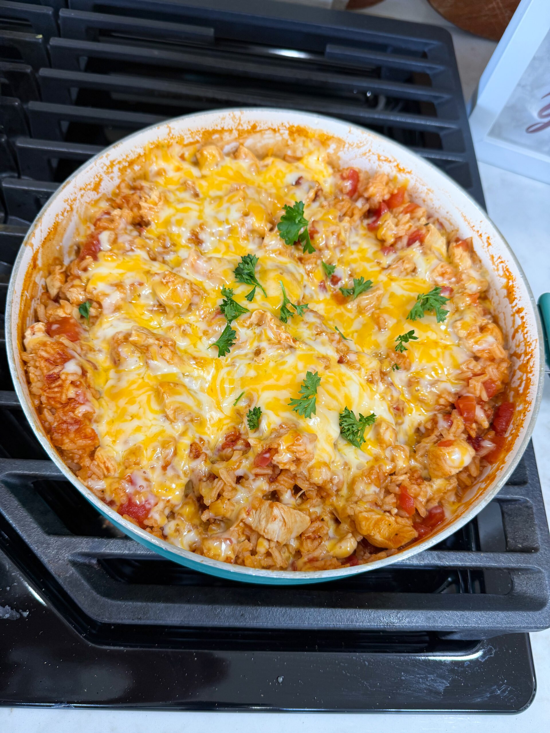 chicken taco rice ready to serve